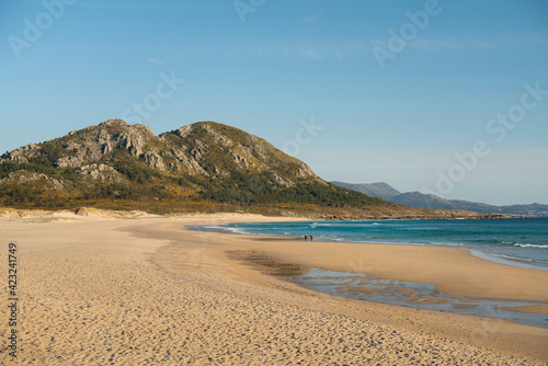 Louro peak and Area Maior wild beach in Galicia, Spain