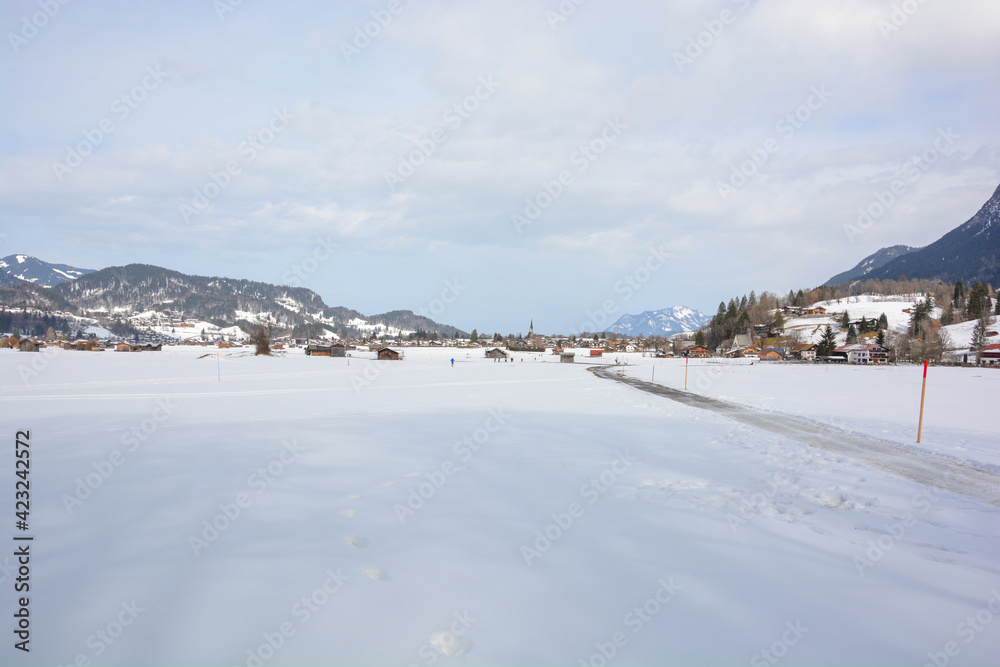 Oberstdorf im Winter bei Schnee