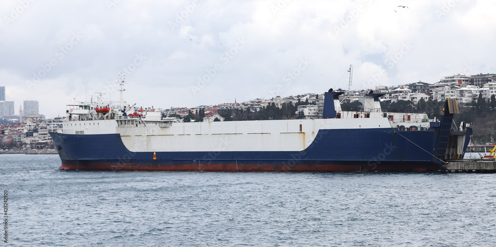 Cargo Ship in Port