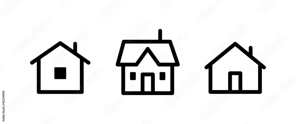 House vector icon set. Home symbol. House vector icon set. Home symbol.
