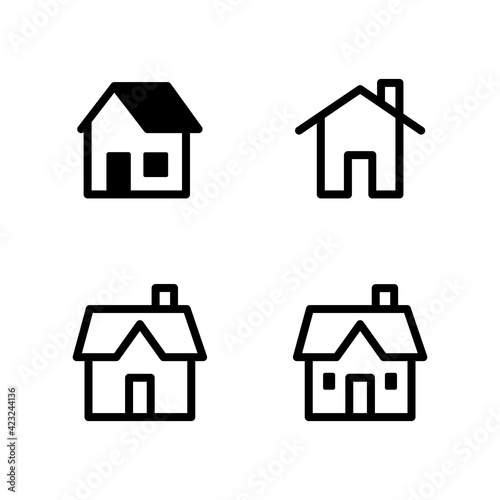 Set of house vector icons. Homes clipart symbols. Home pictogram collection. © Matias