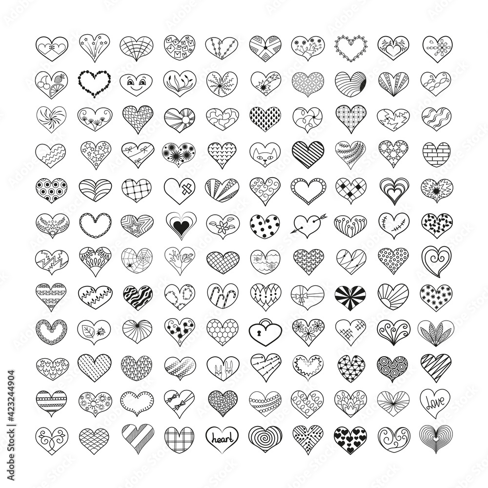 Fototapeta premium Set of Hearts