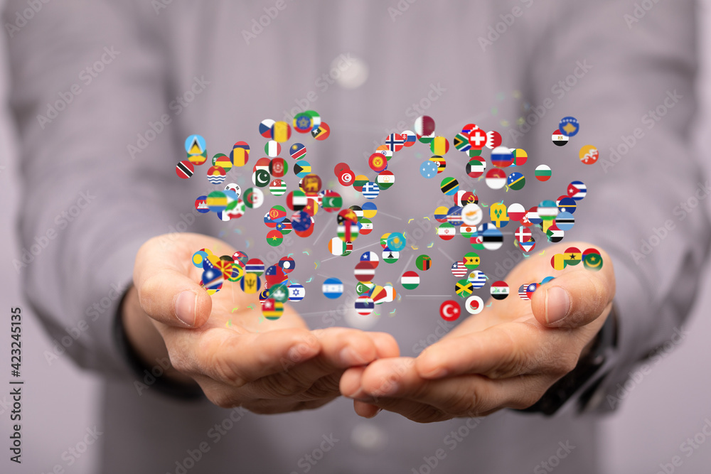 international counties flags - 3D realistic. international counties flags - 3D realistic.