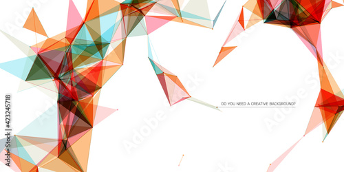 Colorful Creative Geometric Design Concept - Do you need a creative background? - Vector Illustration