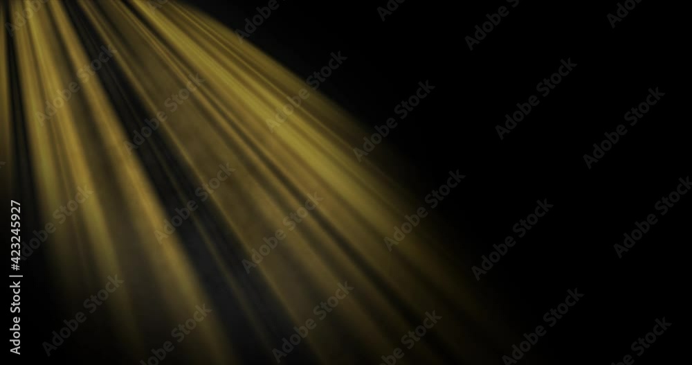 Gold shine sunrays atmosphere with particles dust abstract animation background 
