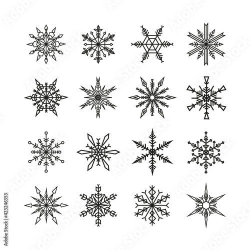 Set of Linear Snowflakes