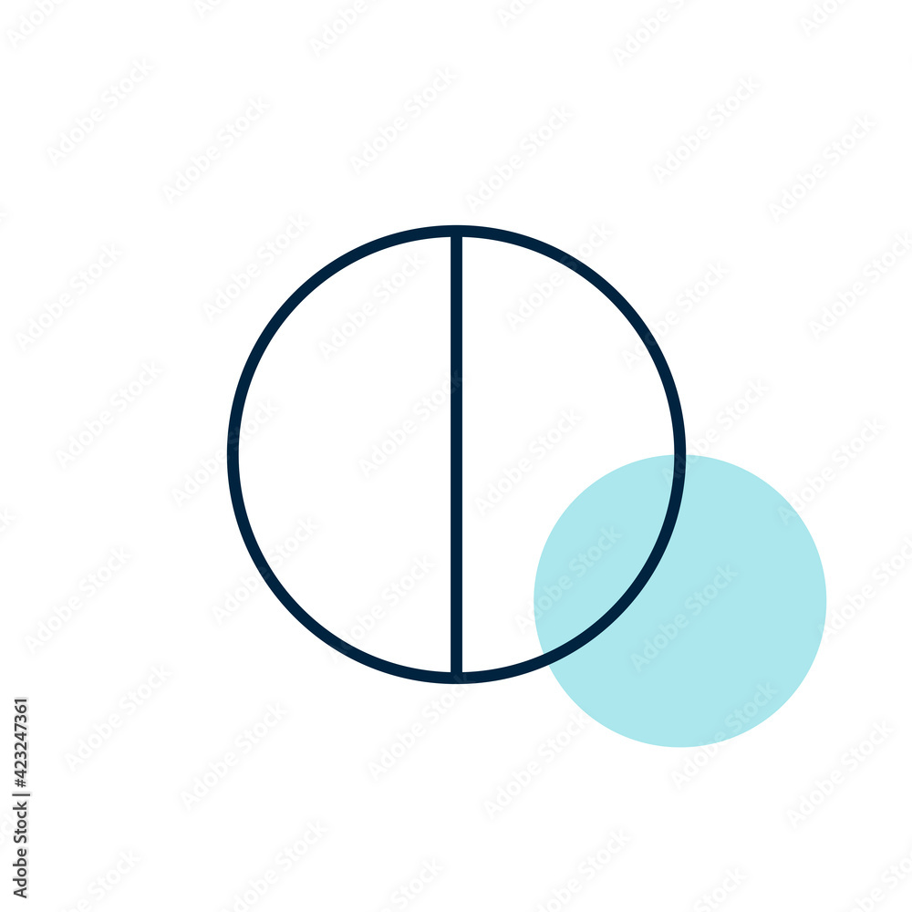 Half moon vector flat icon. Weather sign Half moon vector flat icon. Weather sign