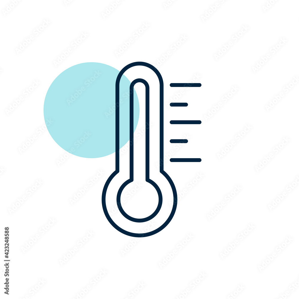 Thermometer heat hot vector icon. Weather sign Thermometer heat hot vector icon. Weather sign
