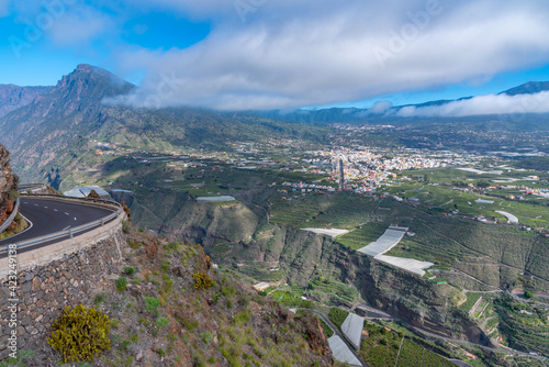 Panorama of La Palma from Time viewpoint, Canary Islands, Spain photo