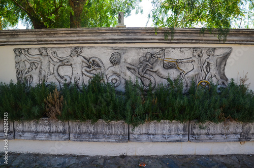 Rock carving in Bodrum, Turkey