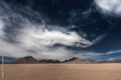 The Dali Desert in SW Bolivia is vast and filled with high Volcanoes.      photo