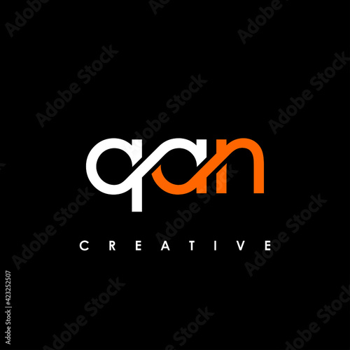 QAN Letter Initial Logo Design Template Vector Illustration