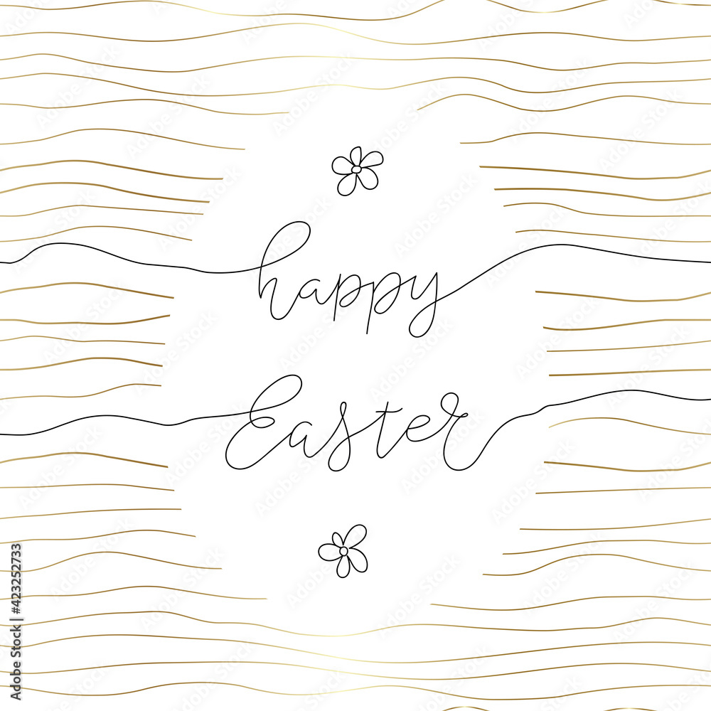 Happy Easter lettering card. Simple Easter greeting card with handwritten text. Happy Easter lettering card. Simple Easter greeting card with handwritten text.