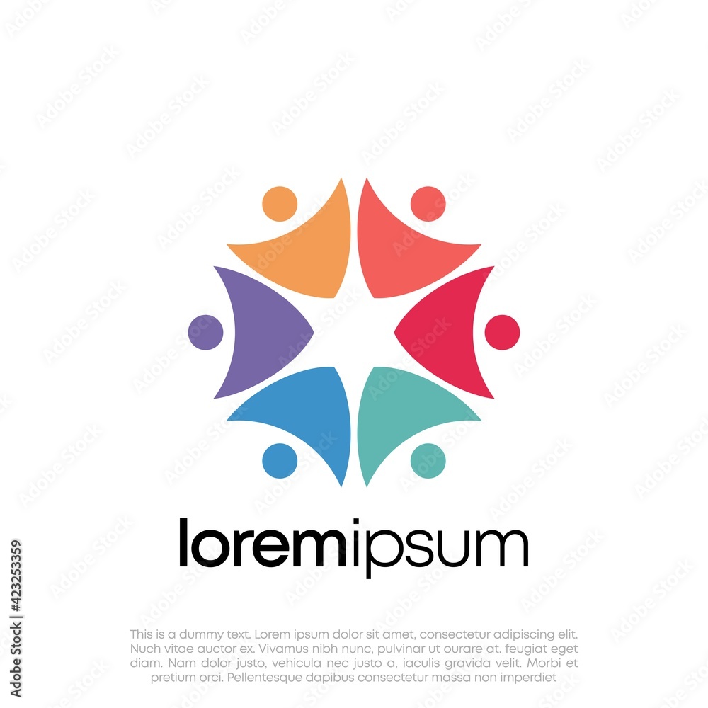 Global Community Logo Icon Elements Template. Community human Logo template vector. Community health care. Abstract Community logo. Human Resources Logo.