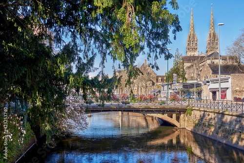 quimper en bretagne france photo