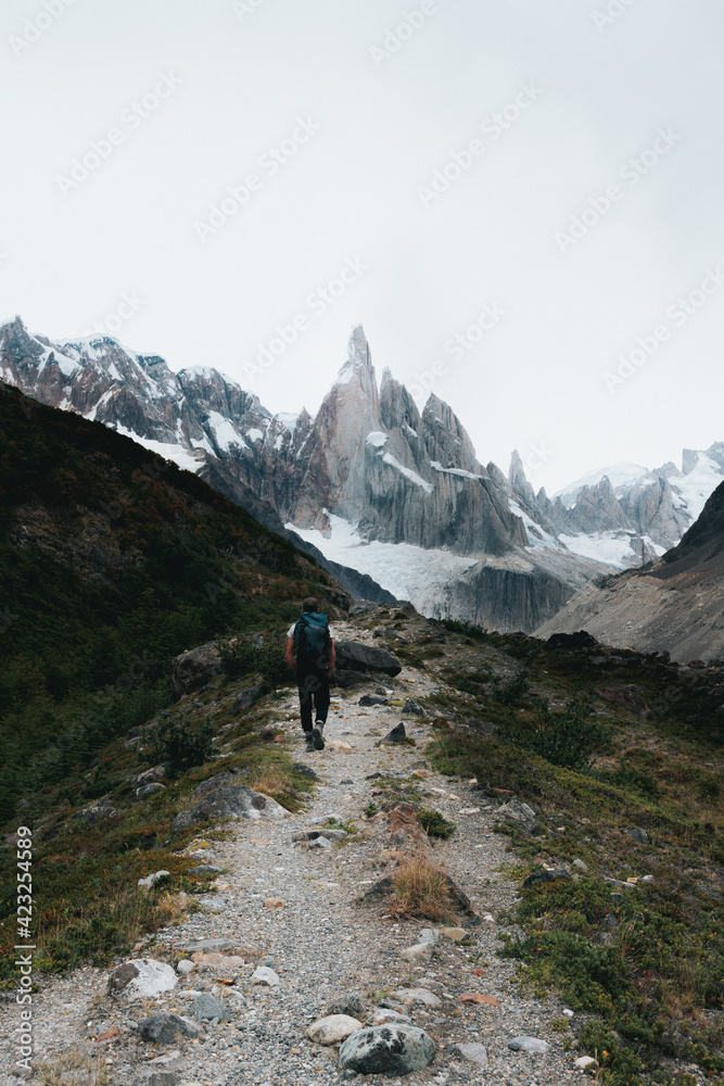 hiker in the mountains