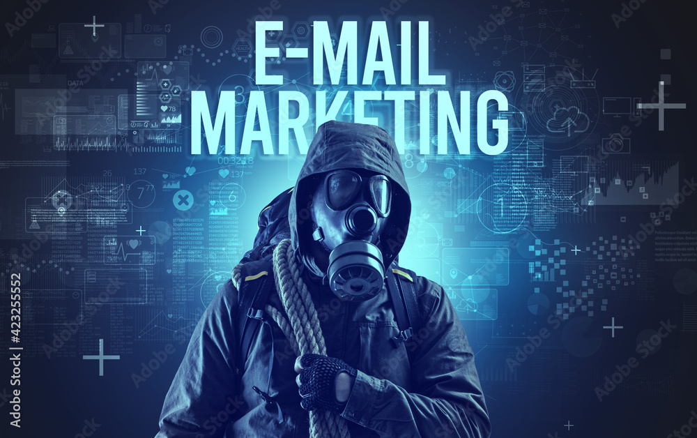 Faceless man with online security concept Faceless man with online security concept