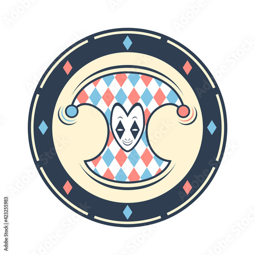 Design of funny jester illustration