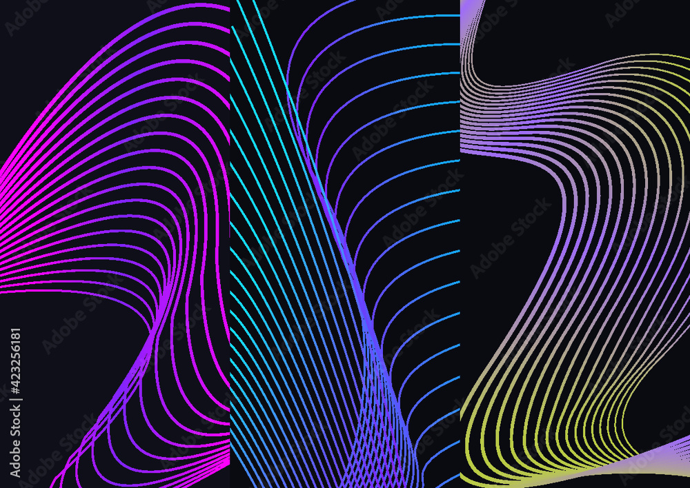 paquete de fondo de lineas abstractas y elegantes