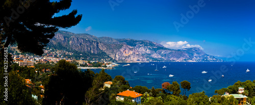 View of Saint-Jean-Cap-Ferrat on the French Riviera 