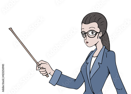 Teaching woman illustration