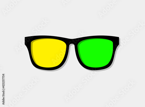yellow and green glasses style