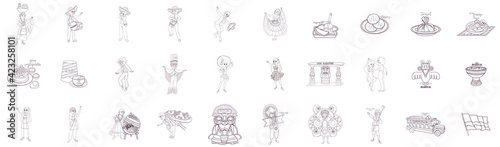 Colombian culture icon set - Vector illustration design