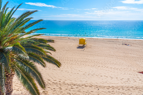 Fotografia Sunny day at Playa de Matorral at Morro Jable, Fuerteventura, Canary islands, Sp