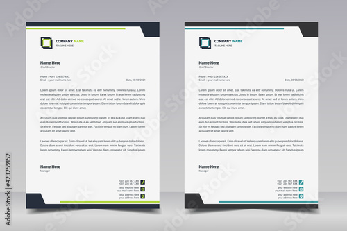 Letterhead design template. Modern, creative, clean, business style letterhead design templates for company project. Illustration vector