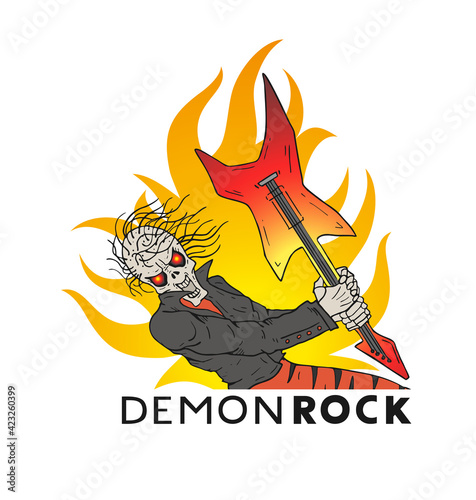 Crazy rocker and demon rock message