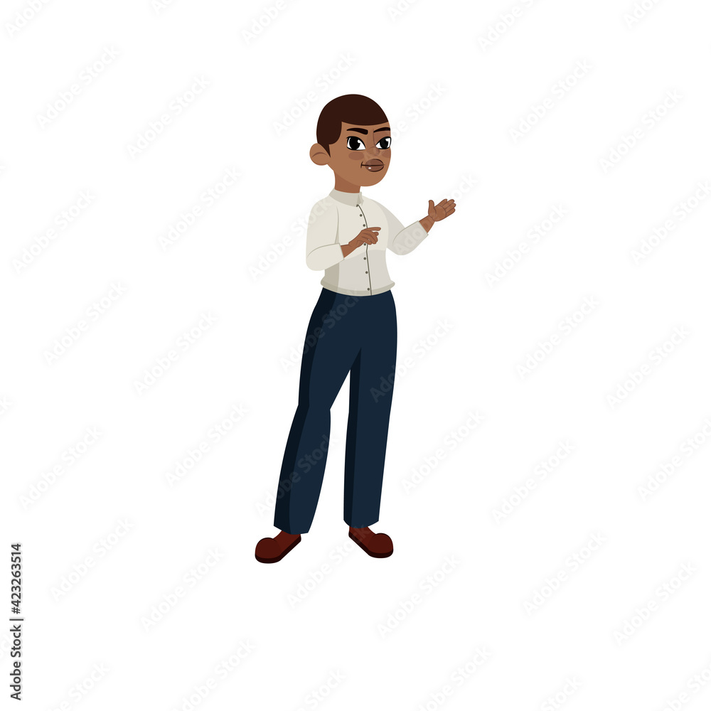 Isolated african american business man - Vector illustration Isolated african american business man - Vector illustration