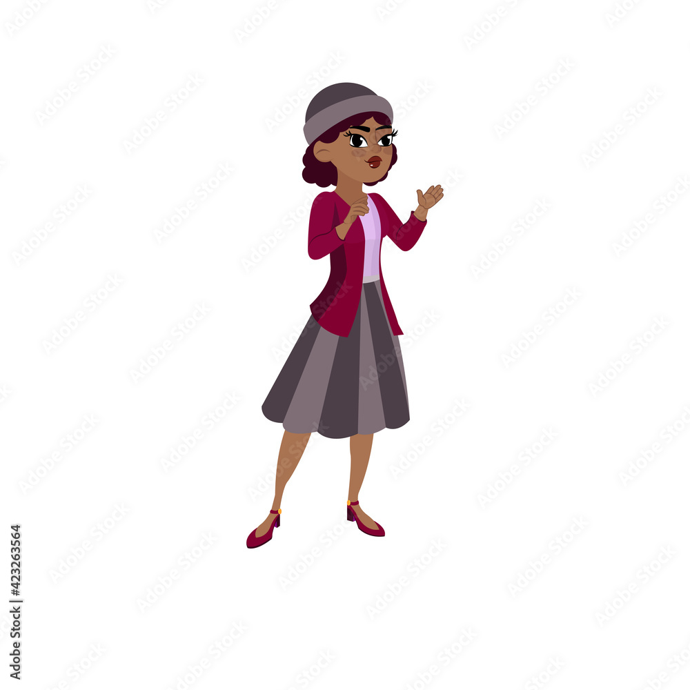 Isolated african american business woman - Vector illustration Isolated african american business woman - Vector illustration