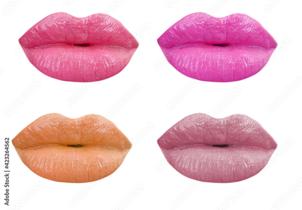 lips isolated on white background lips isolated on white background
