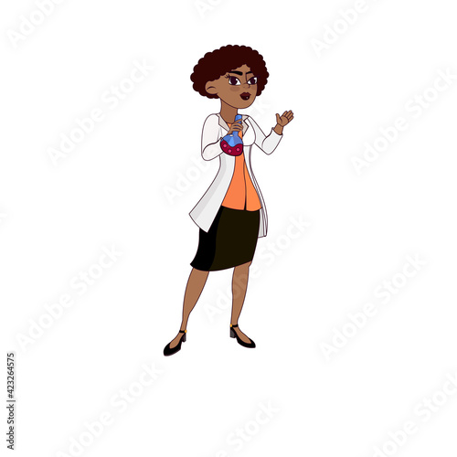 Isolated African american woman - Vector illustration design
