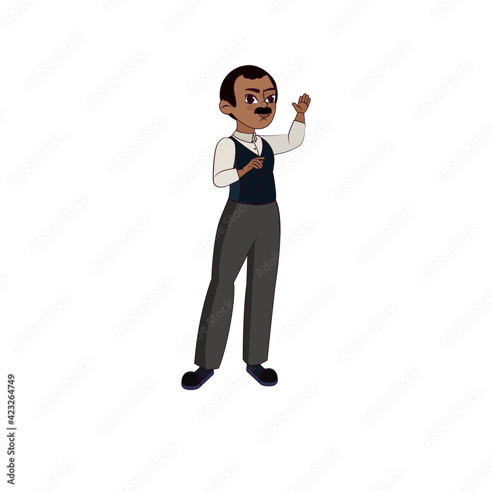 Isolated African American man icon - Vector illustration Isolated African American man icon - Vector illustration