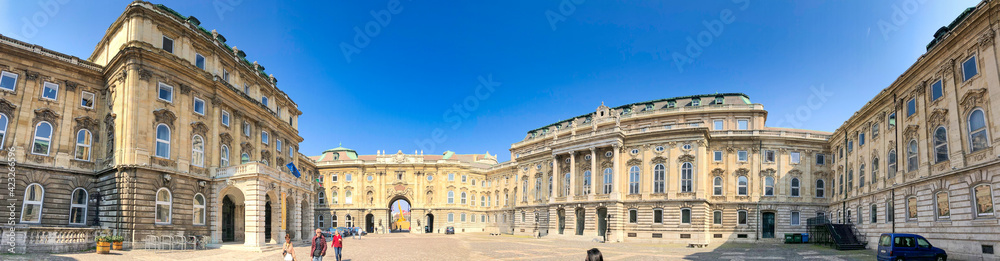 BUDAPEST - APRIL 1, 2019: Budapest History Museum and National Library