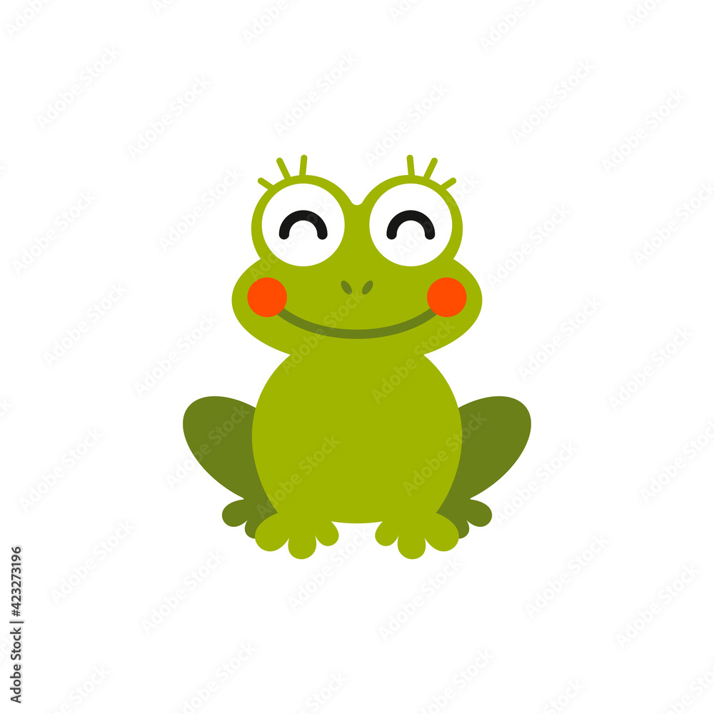 Little frog. Vector illustration of a cute little frog Little frog. Vector illustration of a cute little frog
