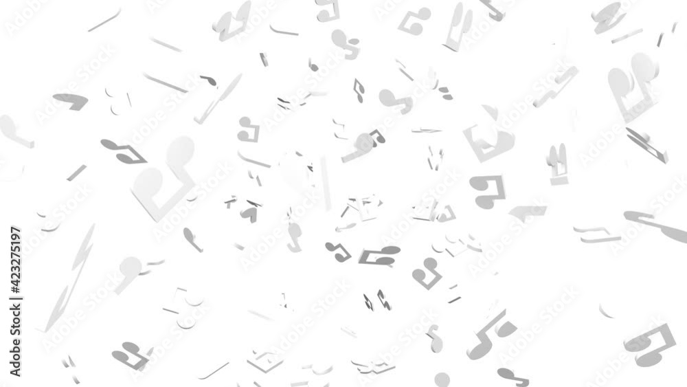 White musical notes on white background.
Loop able abstract animation.
White musical notes on white background.
Loop able abstract animation.