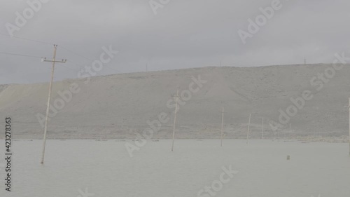 electric poles in water sony s log 3 shot photo