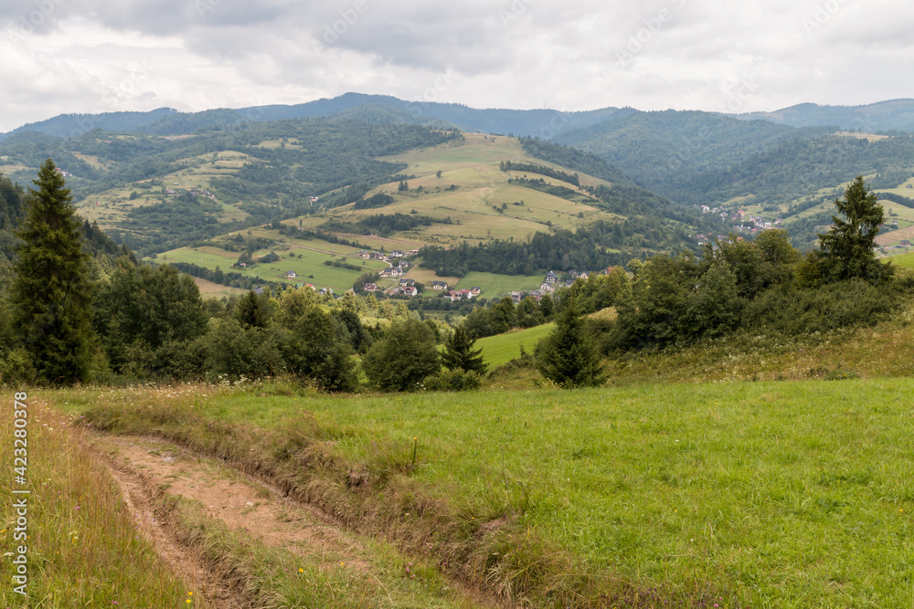 mountain landscape, views of the valleys and hills mountain landscape, views of the valleys and hills
