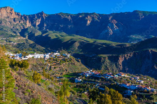 Aerial view of San Bartolome de Tirajana village at Gran Canaria, Canary Islands, Spain photo