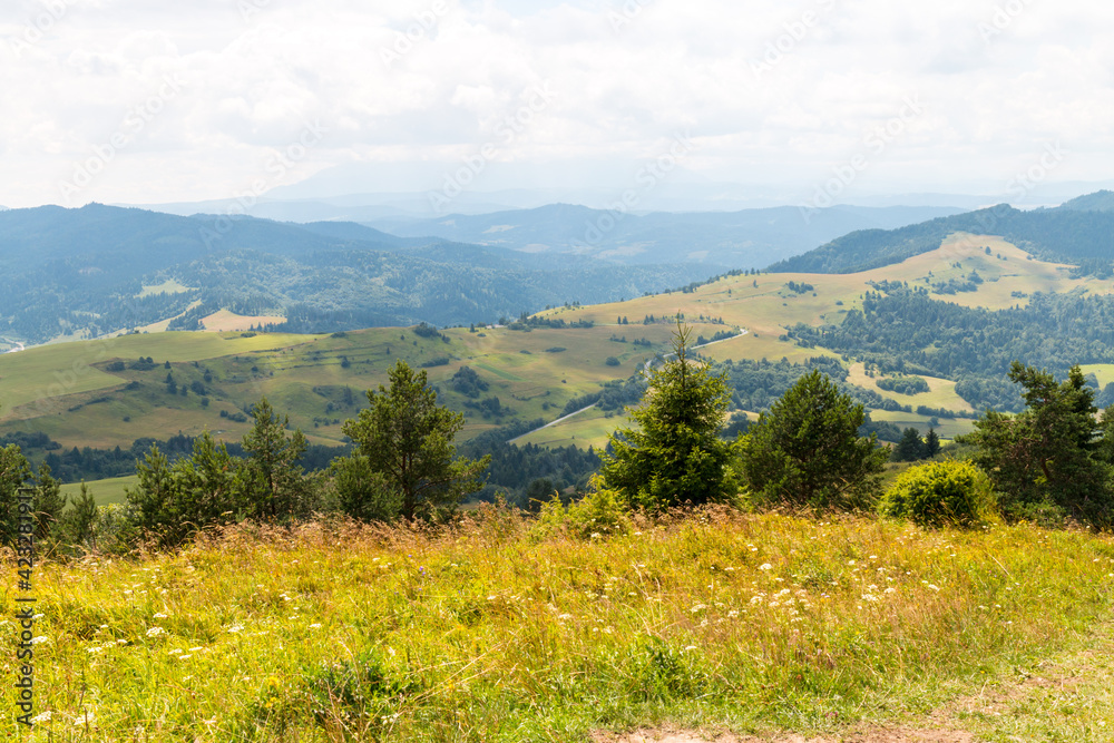 mountain landscape, views of the valleys and hills mountain landscape, views of the valleys and hills