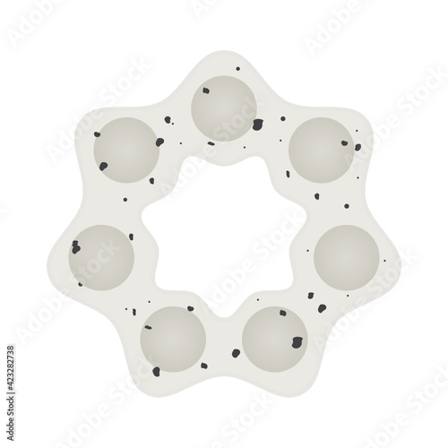 Cookies and Cream Round Donut Vector Illustration Background