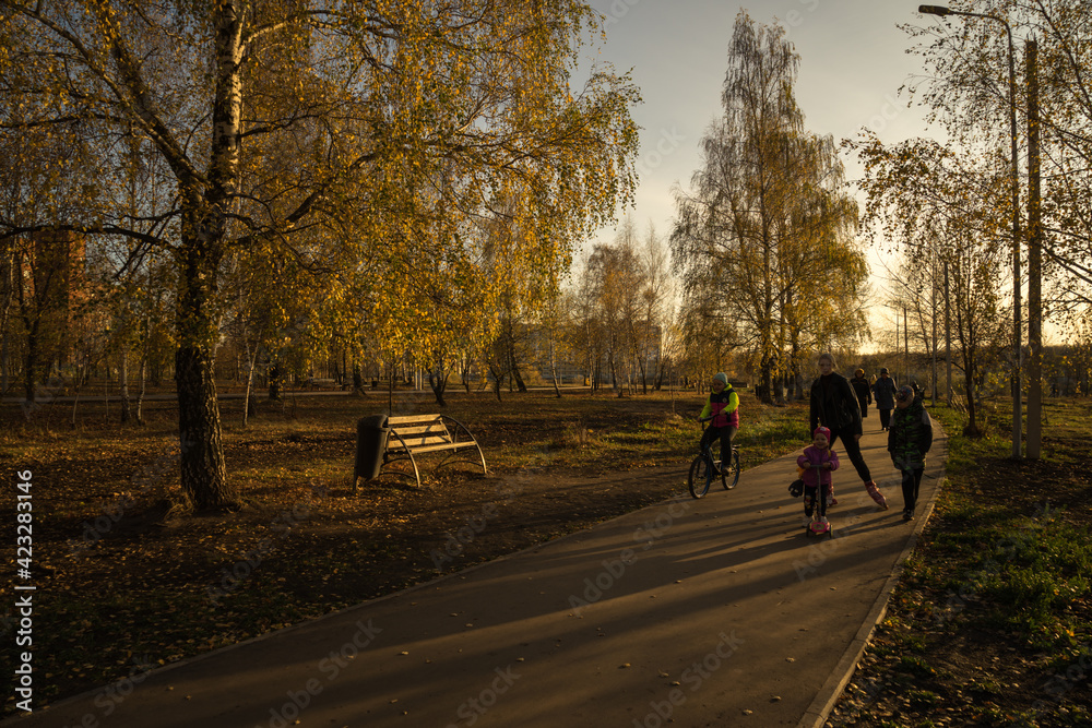 walking in the park