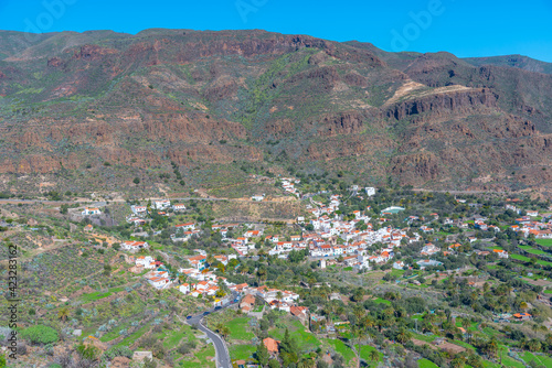 Aerial view of Temisas village at Gran Canaria, Canary Islands, Spain photo