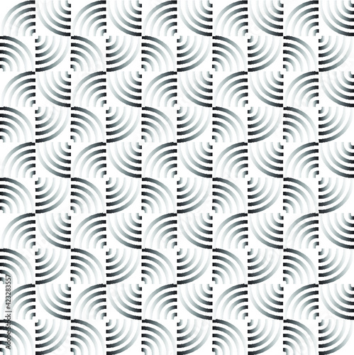 Over lapping ellipse pattern in black colour with light and dark shades
