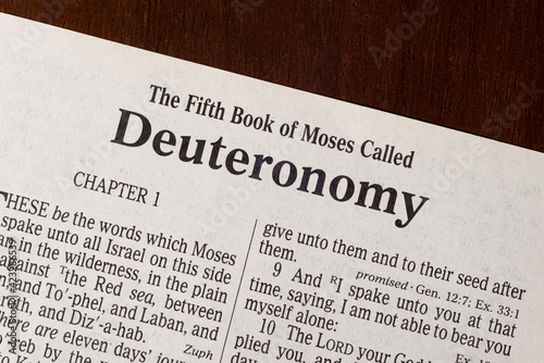 Deuteronomy Title Page Close-up photo