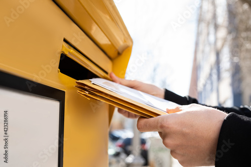 Letter In Envelope Or Document In Mailbox photo