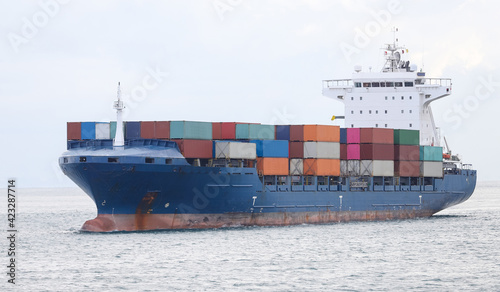 Container Ship in Sea