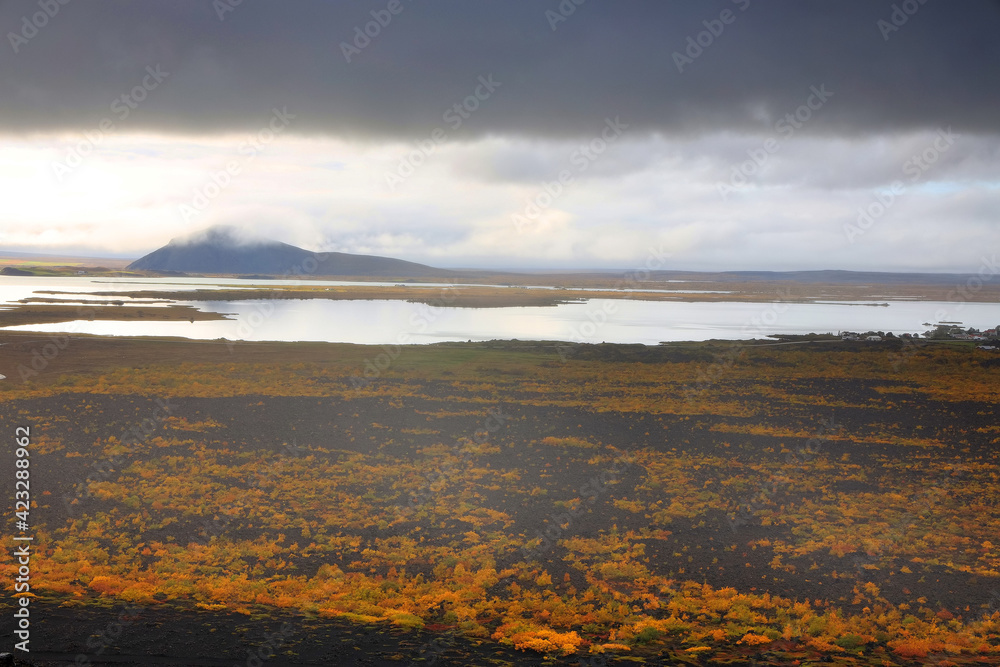 Volcanic landscape near Myvatn Lake, Iceland, Europe